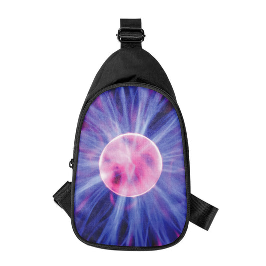 Purple Plasma Ball Print Chest Bag