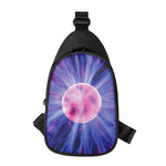 Purple Plasma Ball Print Chest Bag