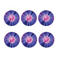 Purple Plasma Ball Print Coaster Set