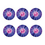 Purple Plasma Ball Print Coaster Set