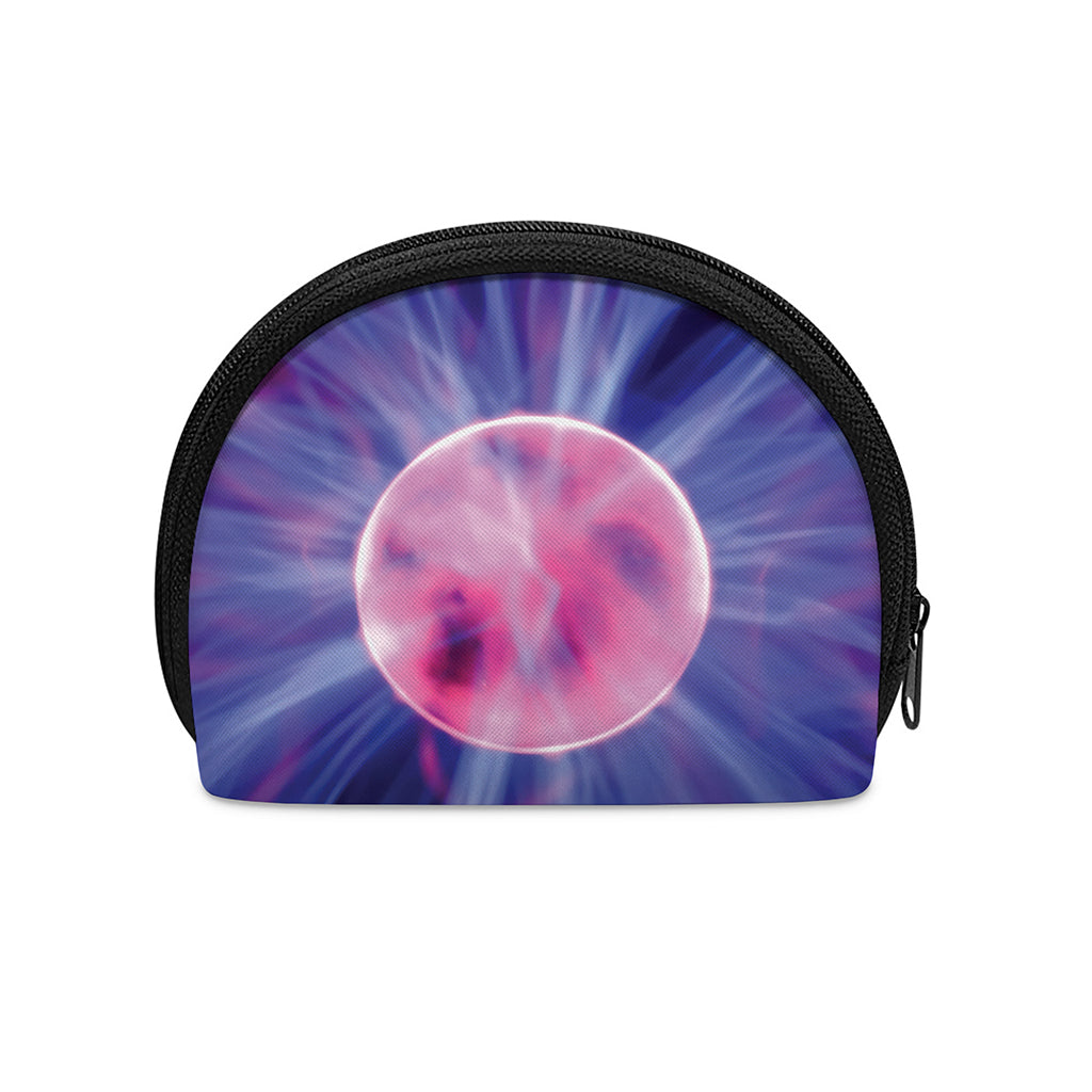 Purple Plasma Ball Print Coin Purse