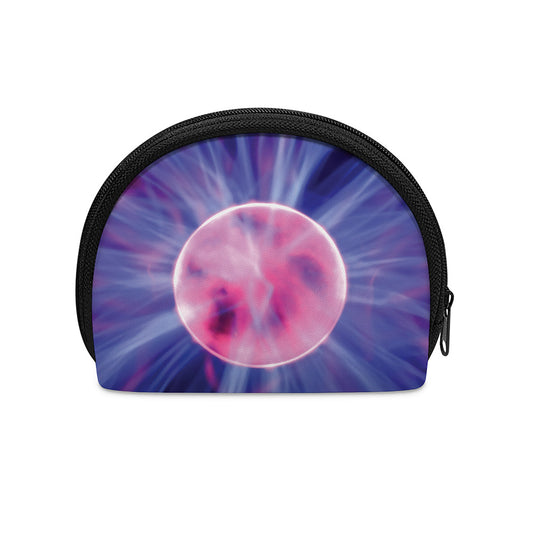 Purple Plasma Ball Print Coin Purse