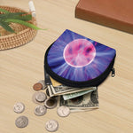 Purple Plasma Ball Print Coin Purse