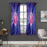 Purple Plasma Ball Print Curtain