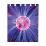 Purple Plasma Ball Print Curtain