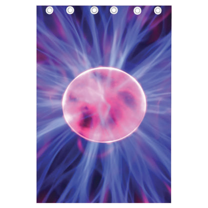 Purple Plasma Ball Print Curtain