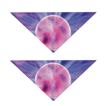 Purple Plasma Ball Print Dog Bandana