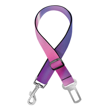 Purple Plasma Ball Print Dog Seat Belt