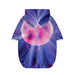 Purple Plasma Ball Print Dog Zip Up Hoodie
