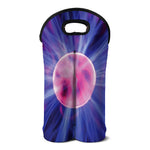 Purple Plasma Ball Print Double Neoprene Wine Tote