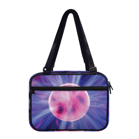 Purple Plasma Ball Print Double Strap Bible Bag
