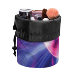 Purple Plasma Ball Print Drawstring Makeup Bag