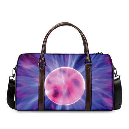 Purple Plasma Ball Print Duffle Bag
