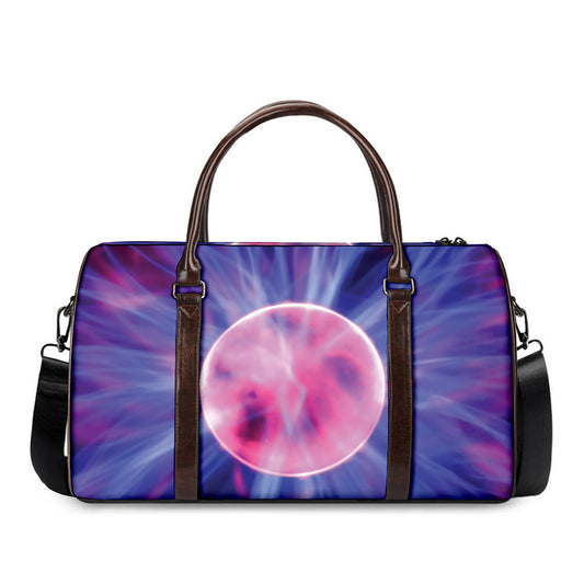 Purple Plasma Ball Print Duffle Bag