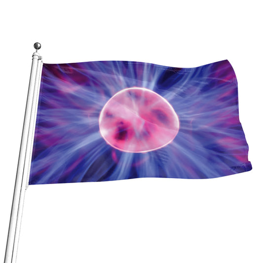 Purple Plasma Ball Print Flag