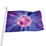 Purple Plasma Ball Print Flag