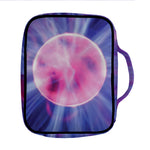 Purple Plasma Ball Print Front Pocket Bible Bag