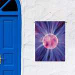 Purple Plasma Ball Print Garden Flag
