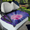Purple Plasma Ball Print Golf Cart Seat Cover