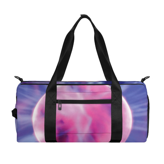 Purple Plasma Ball Print Gym Bag