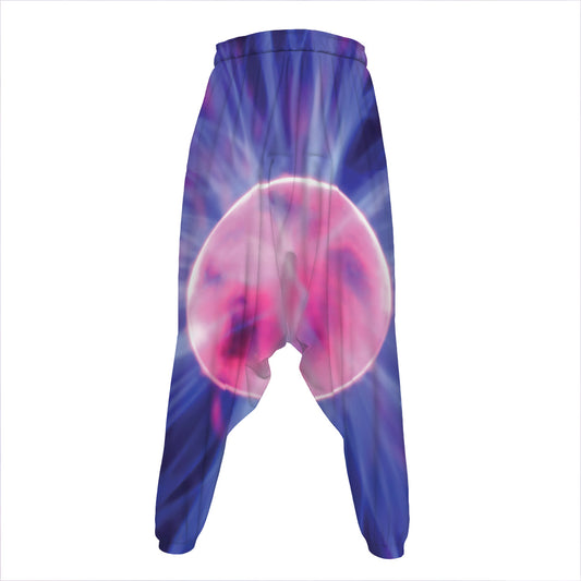 Purple Plasma Ball Print Hammer Pants
