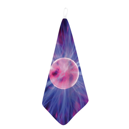 Purple Plasma Ball Print Hand Towel