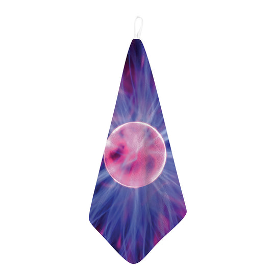 Purple Plasma Ball Print Hand Towel