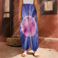 Purple Plasma Ball Print Harem Pants