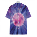 Purple Plasma Ball Print Hawaiian Shirt