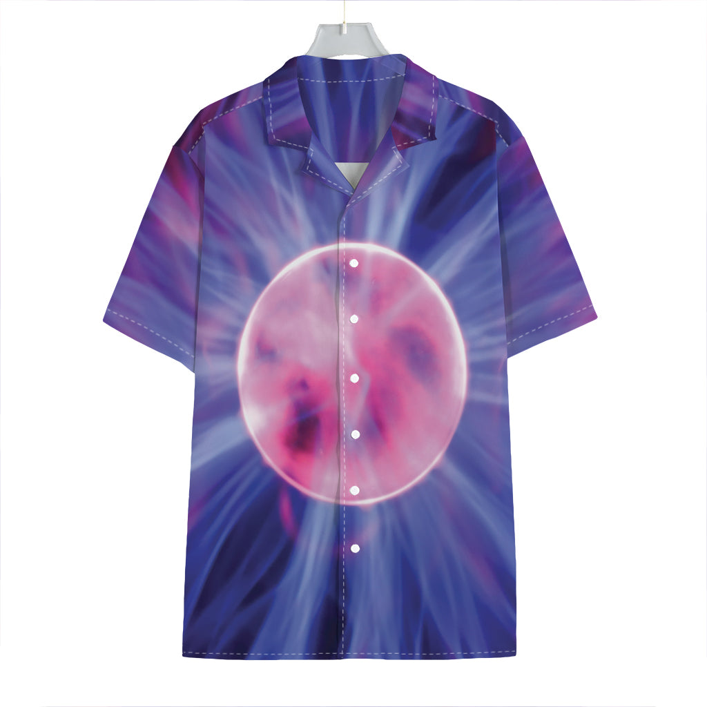 Purple Plasma Ball Print Hawaiian Shirt