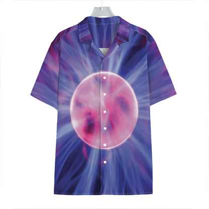 Purple Plasma Ball Print Hawaiian Shirt