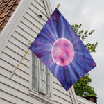 Purple Plasma Ball Print House Flag