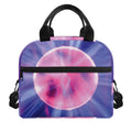 Purple Plasma Ball Print Insulated Lunch Bag