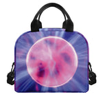 Purple Plasma Ball Print Insulated Lunch Bag