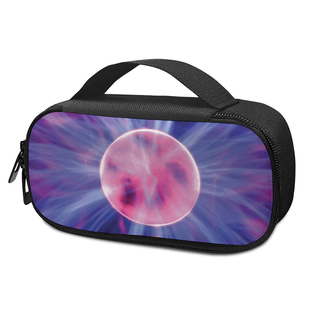 Purple Plasma Ball Print Insulin Cooler Travel Case