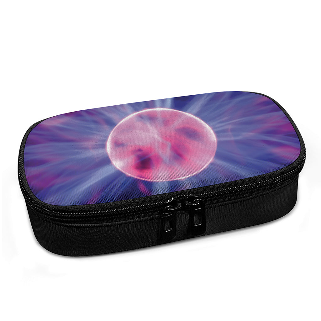 Purple Plasma Ball Print Insulin Cooler Travel Case