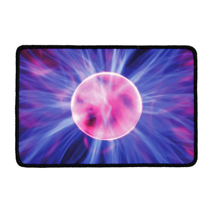 Purple Plasma Ball Print Kitchen Mat