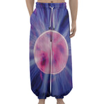 Purple Plasma Ball Print Lantern Pants