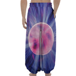 Purple Plasma Ball Print Lantern Pants