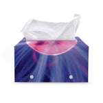 Purple Plasma Ball Print Leather Tissue Box Cover