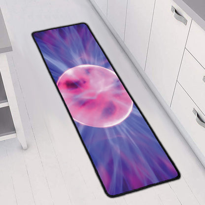 Purple Plasma Ball Print Long Kitchen Mat