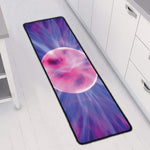 Purple Plasma Ball Print Long Kitchen Mat