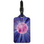 Purple Plasma Ball Print Luggage Tag