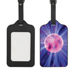 Purple Plasma Ball Print Luggage Tag