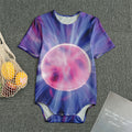 Purple Plasma Ball Print Men's Bodysuit