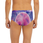 Purple Plasma Ball Print Men's Briefs