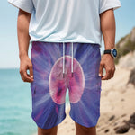 Purple Plasma Ball Print Men's Cargo Shorts