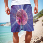 Purple Plasma Ball Print Men's Cargo Shorts
