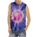 Purple Plasma Ball Print Men's Fitness Tank Top