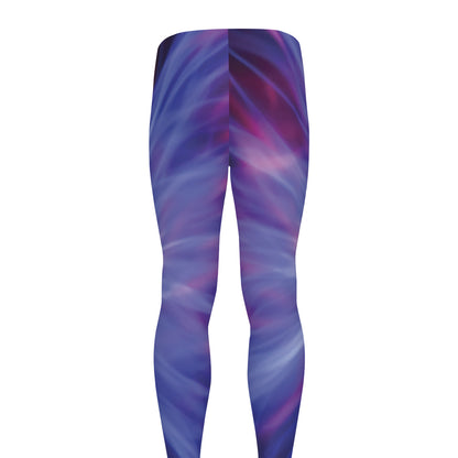 Purple Plasma Ball Print Men's leggings